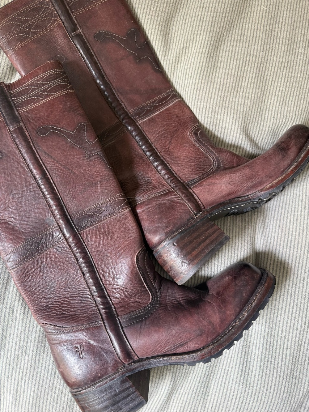 Brown Leather Frye Boots - Picture 3 of 8